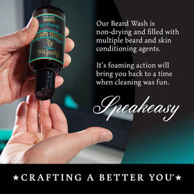 Maestro's Classic Beard Wash pump-action demonstrates easy daily application.