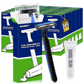 MAGDIY 120-pack disposable razors for bulk dispensing in hotels and shelters