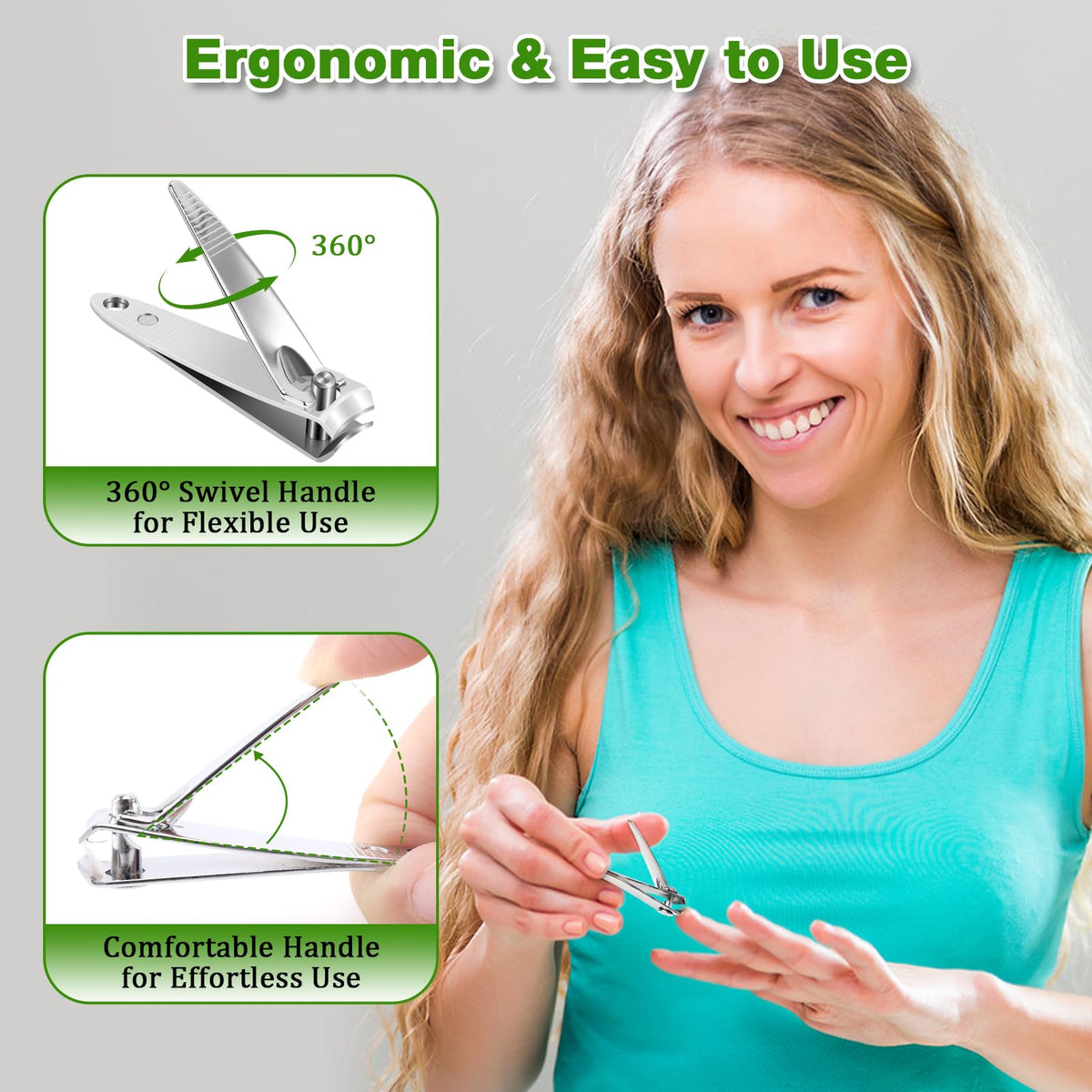 MAGDIY curved-blade nail clippers for precise shaping and easy corner reach.