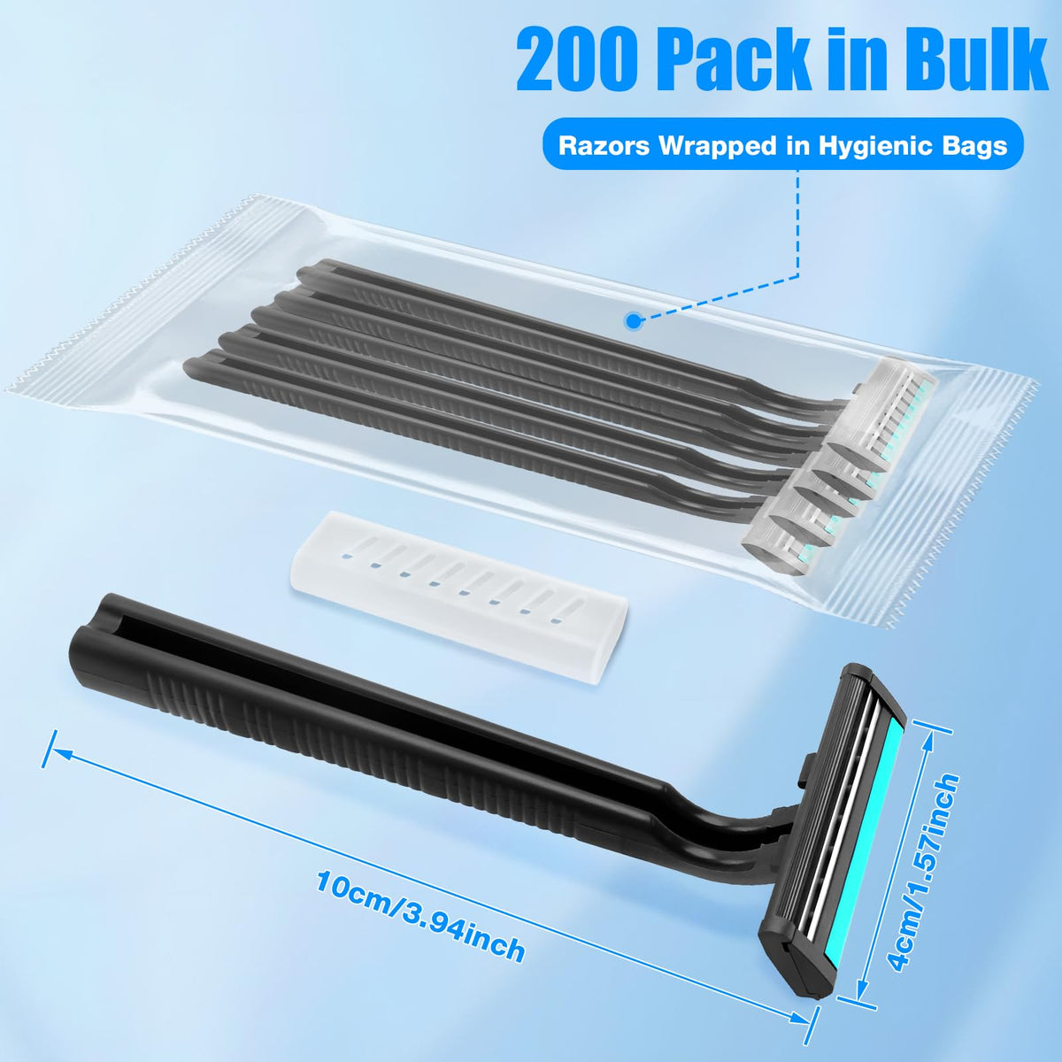 MAGDIY twin-blades razor glide for smooth shave on the go