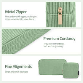 MAGEFY green makeup bag with durable zipper and stitching