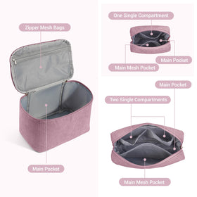 Magefy cosmetics bag and cube purse for versatile storage