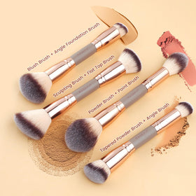 MAGEFY dual-ended face brushes save space and speed routine changes