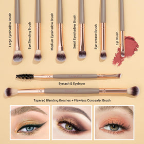 MAGEFY eye makeup brushes 8pcs for blending and precision