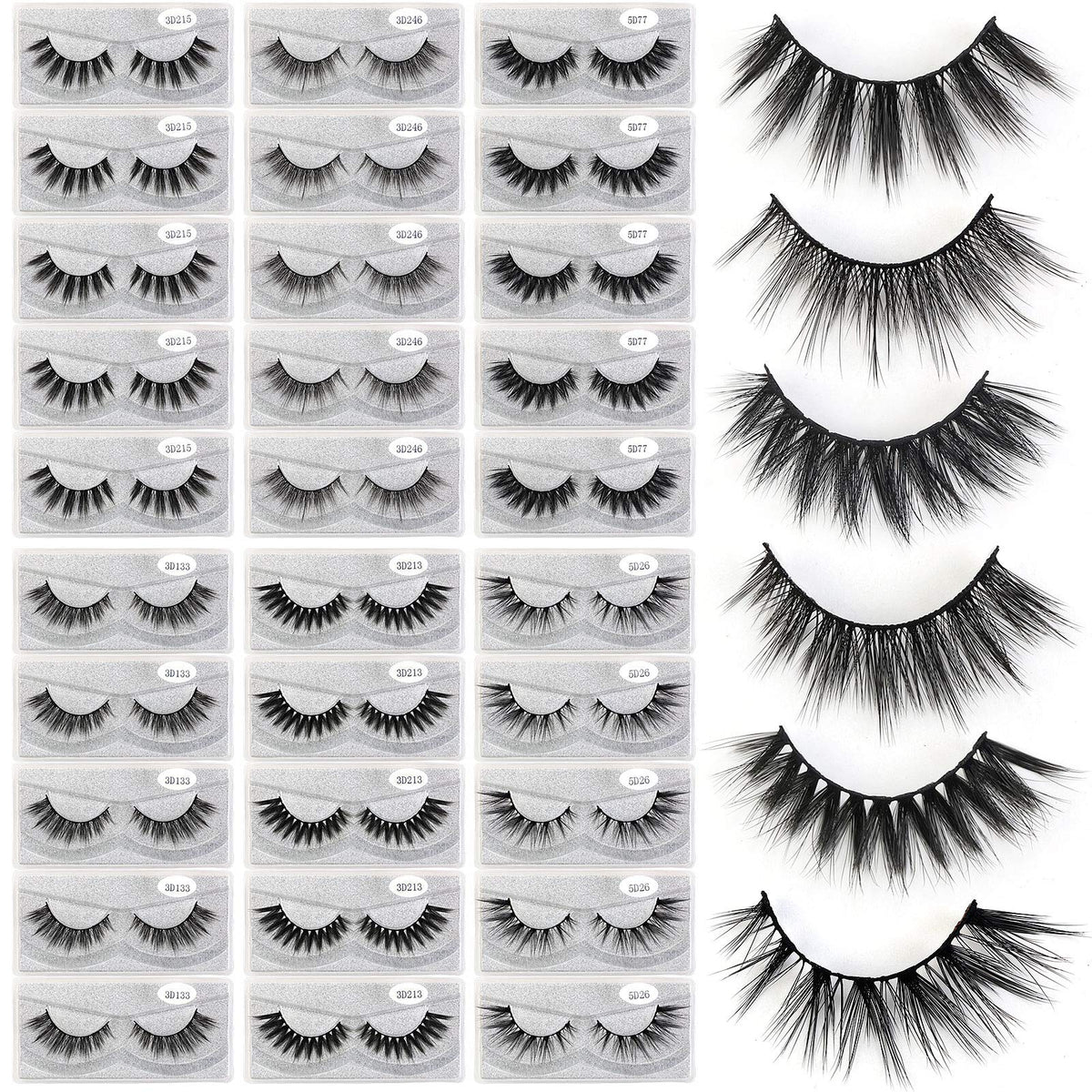 Magefy faux mink eyelashes six-style pack for versatile daily looks.