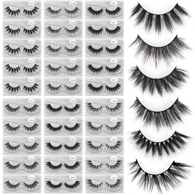 Magefy faux mink eyelashes six-style pack for versatile daily looks.