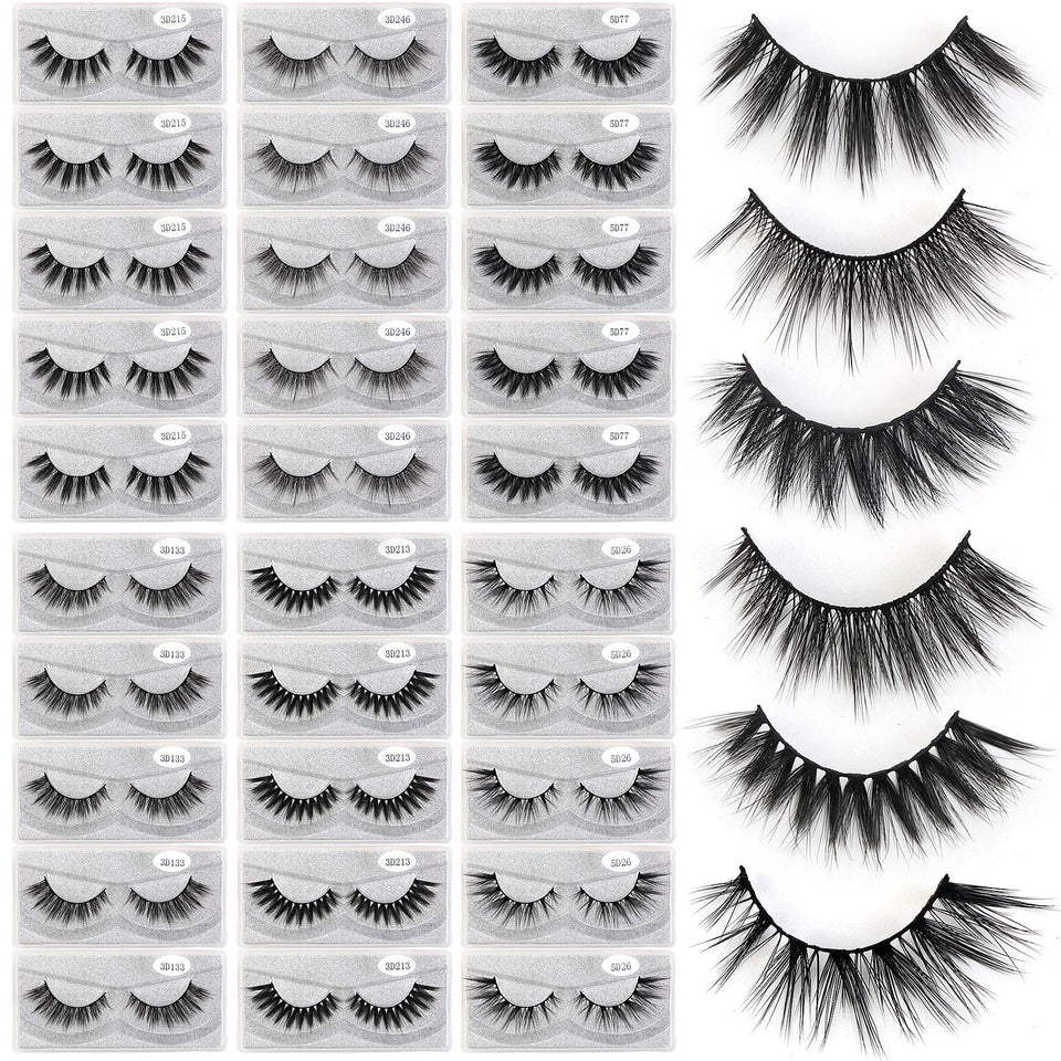 Magefy faux mink eyelashes six-style pack for versatile daily looks.