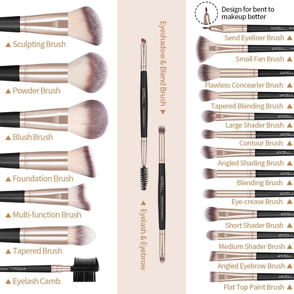 MAGEFY foundation brush delivers smooth, even coverage with synthetic bristles.