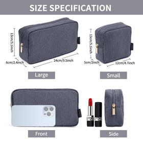 MAGEFY durable stitching and zipper detail on corduroy bag
