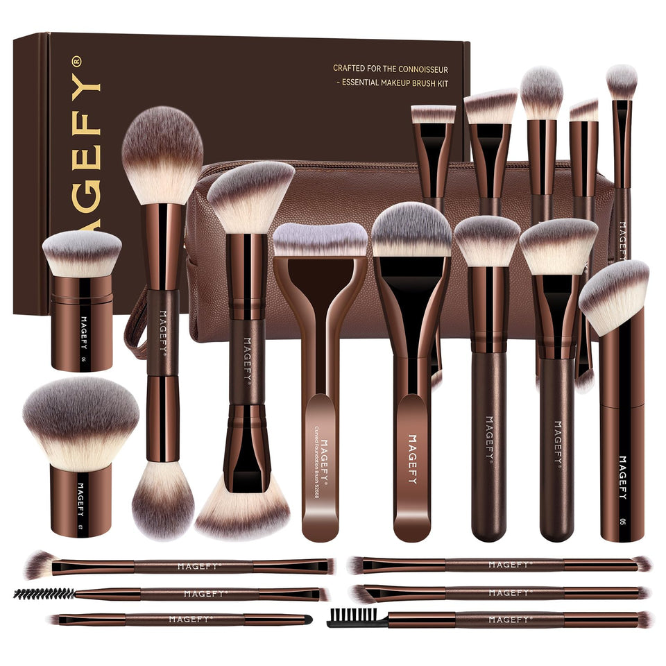 MAGEFY makeup brush case—organized travel-ready set.