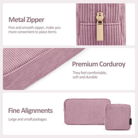 MAGEFY purse-friendly pink makeup bag fits inside most handbags.
