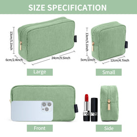 MAGEFY travel-ready cosmetic pouch in corduroy for daily use