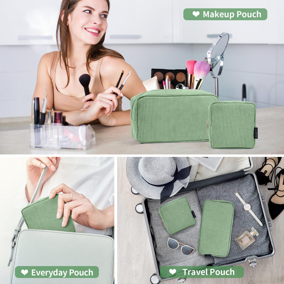 MAGEFY two-pack makeup bag set makes a thoughtful gift