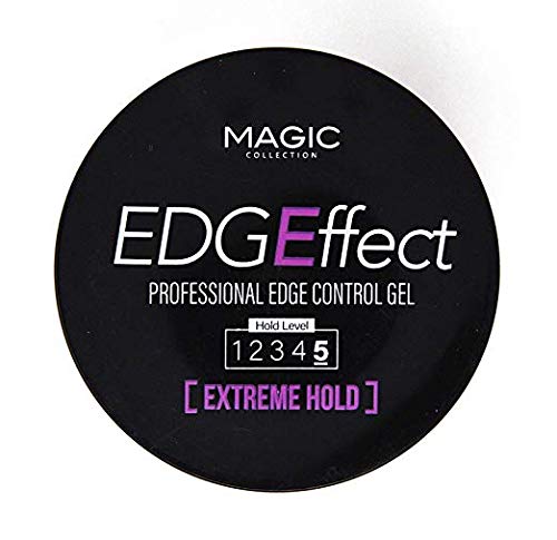 Damp hair styling with Magic Collection Edge Effect for controlled results.