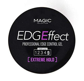 Damp hair styling with Magic Collection Edge Effect for controlled results.