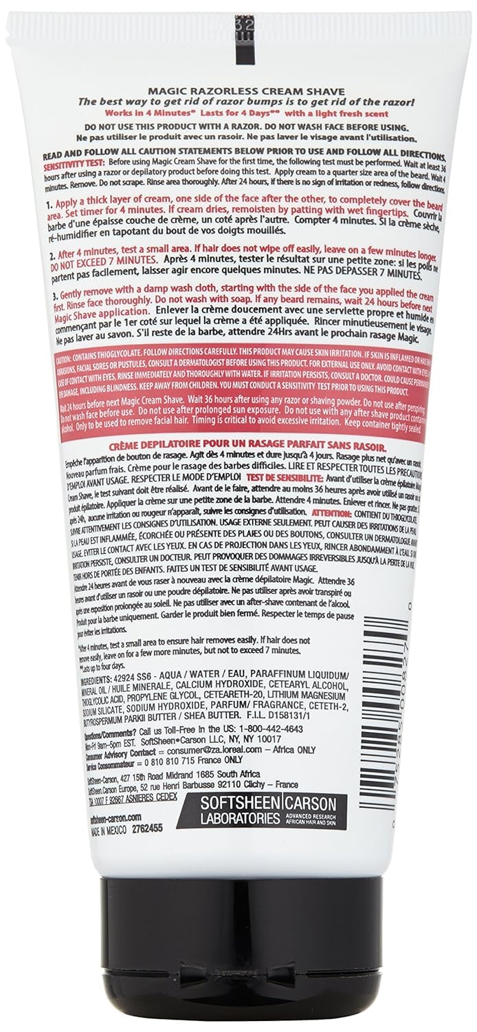 MAGIC Razorless Cream Shave after-use – may help maintain smoother skin for days.
