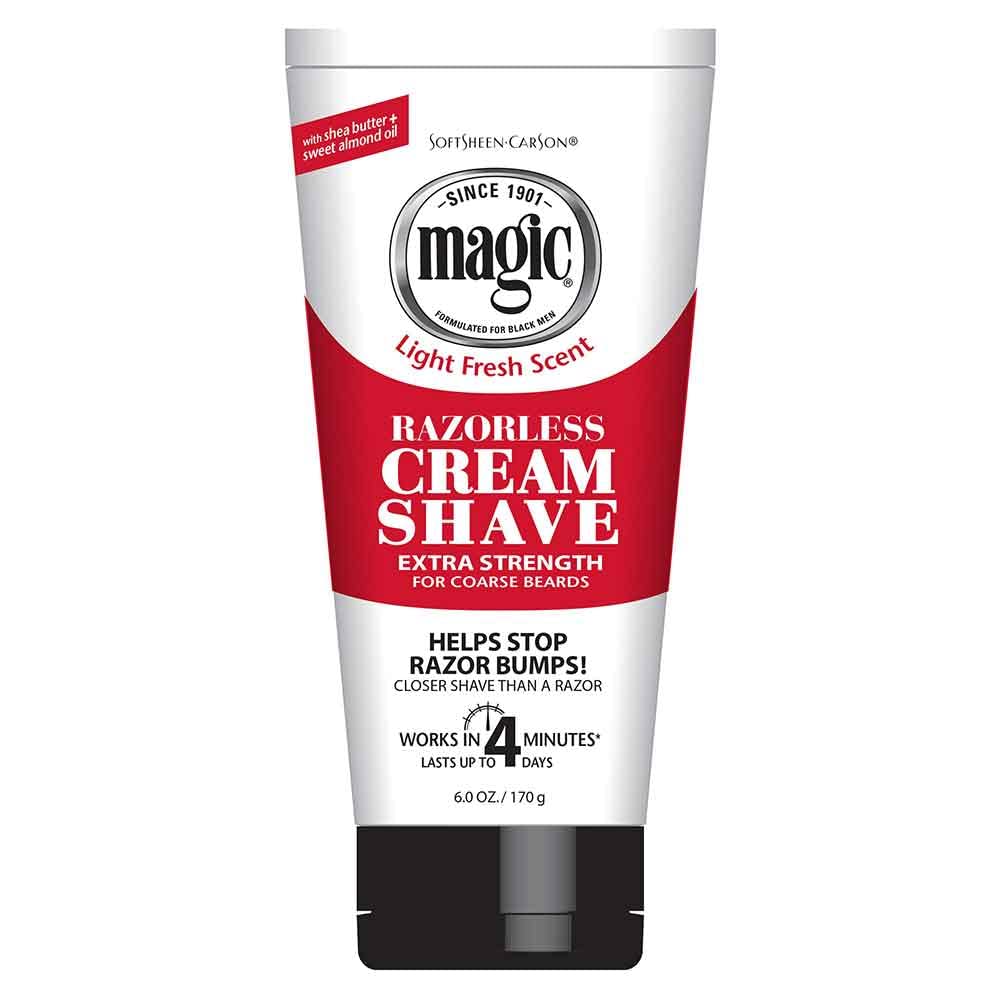 MAGIC Razorless Cream Shave apply – smooth, even spread for a comfortable shave.
