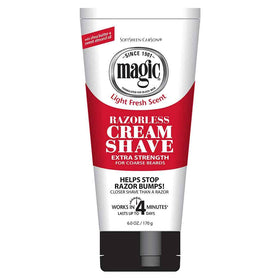 MAGIC Razorless Cream Shave apply – smooth, even spread for a comfortable shave.