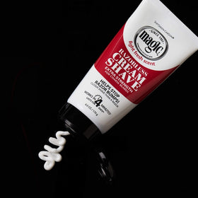 MAGIC Razorless Cream Shave dispense – convenient jar for quick grooming sessions.