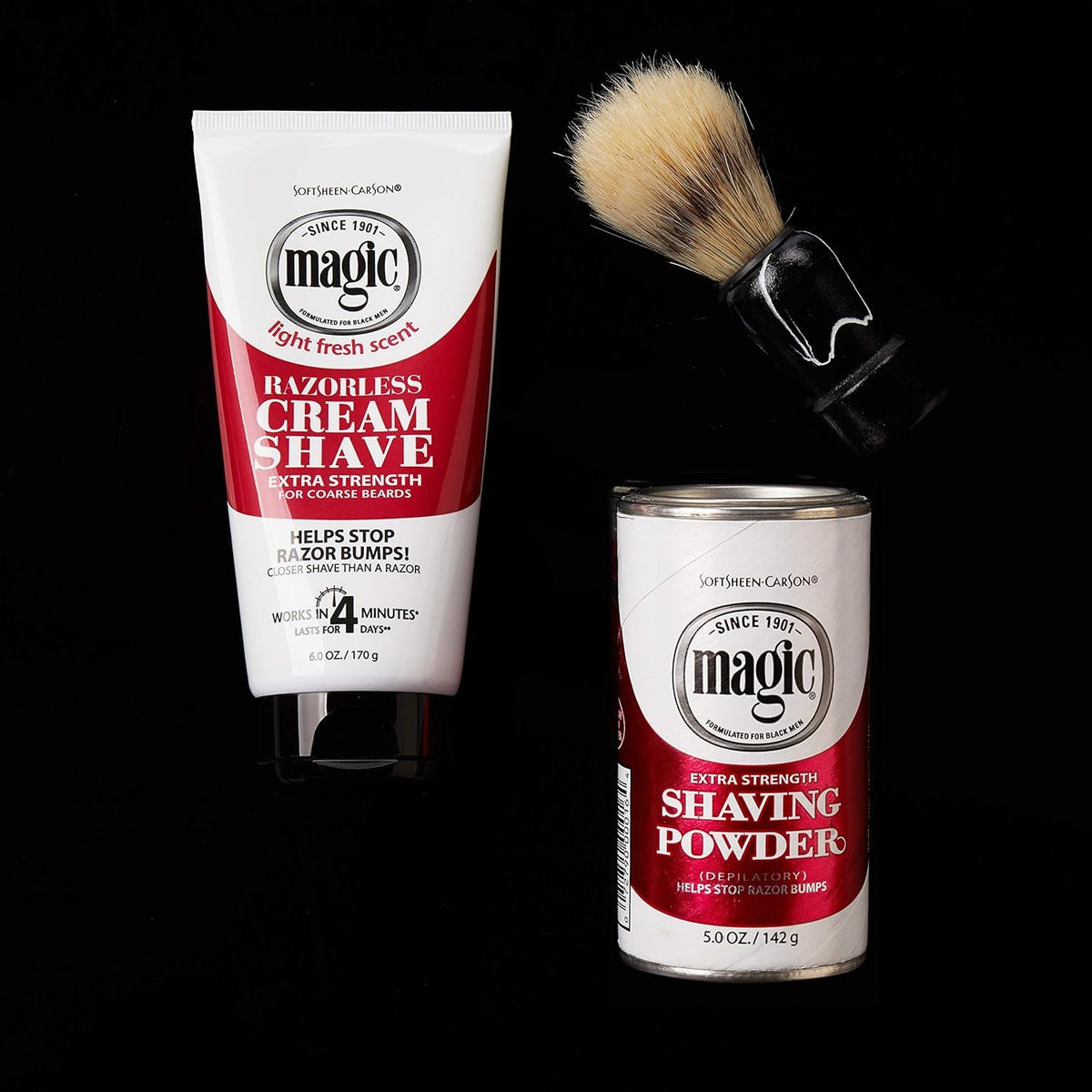 MAGIC Razorless Cream Shave pack-6 – six-pack for home or travel convenience.