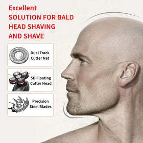 Rounded-edged design of MagiciansBox Balder Pro head protecting skin during shaving