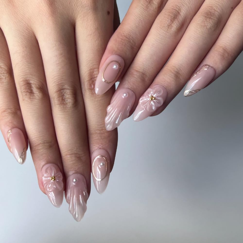 MAGLFELL fashion art nails with leopard and floral designs for stylish looks