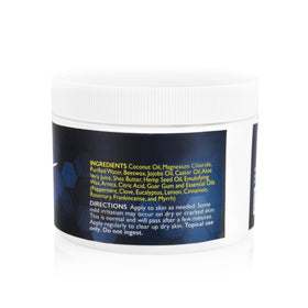 MagneSport balm 4oz jar back view with easy-to-use cap for quick application.