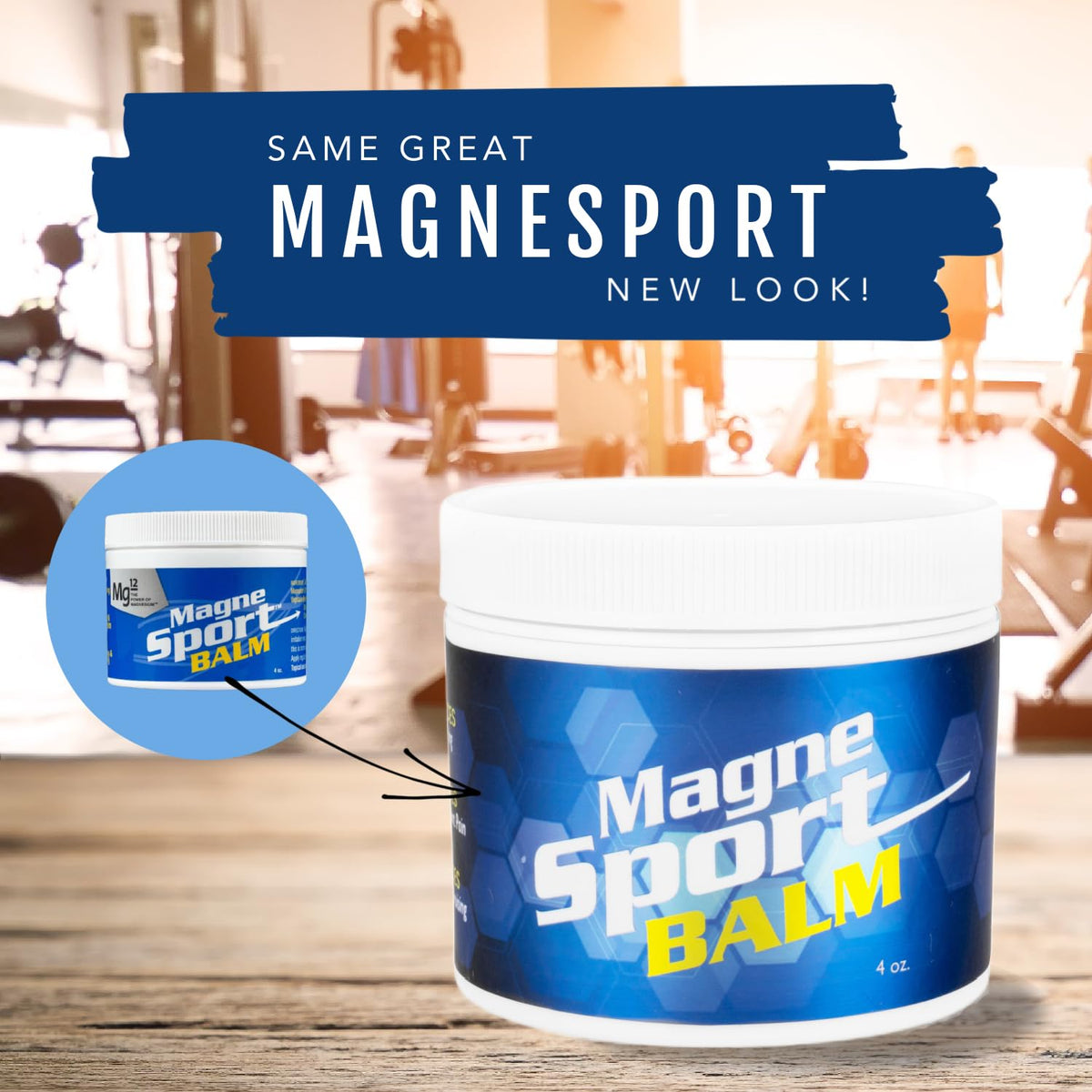 Close-up of MagneSport label showing magnesium blend and natural botanicals.