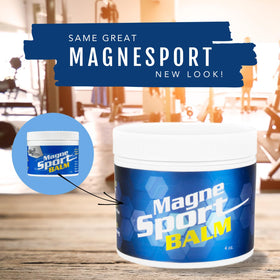 Close-up of MagneSport label showing magnesium blend and natural botanicals.