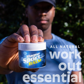 On-the-go use with MagneSport 4oz jar for gym or race day.