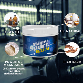 Texture close-up of MagneSport balm highlighting rich, smooth application.