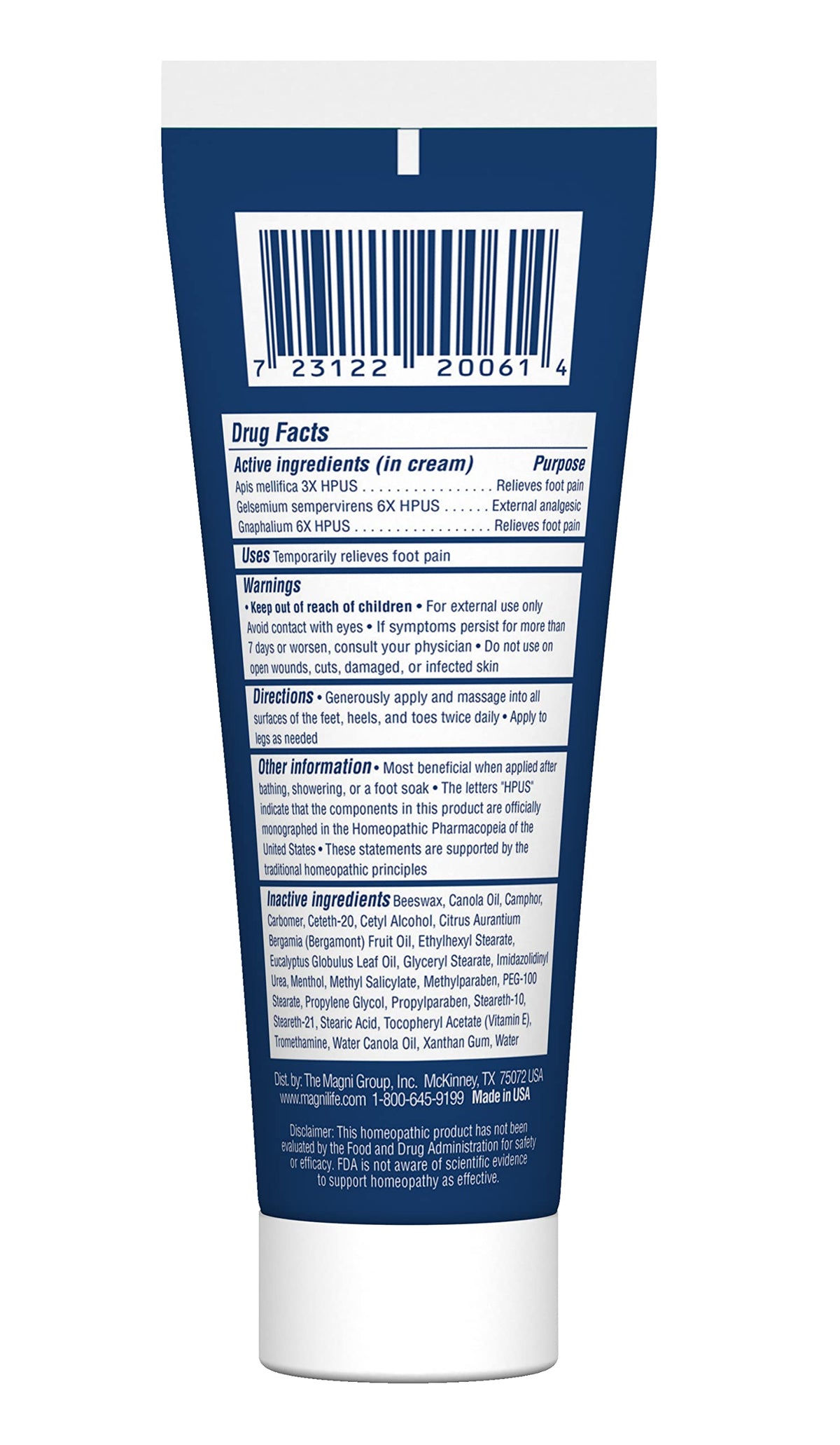 MagniLife foot cream moisturizes severely dry skin on feet