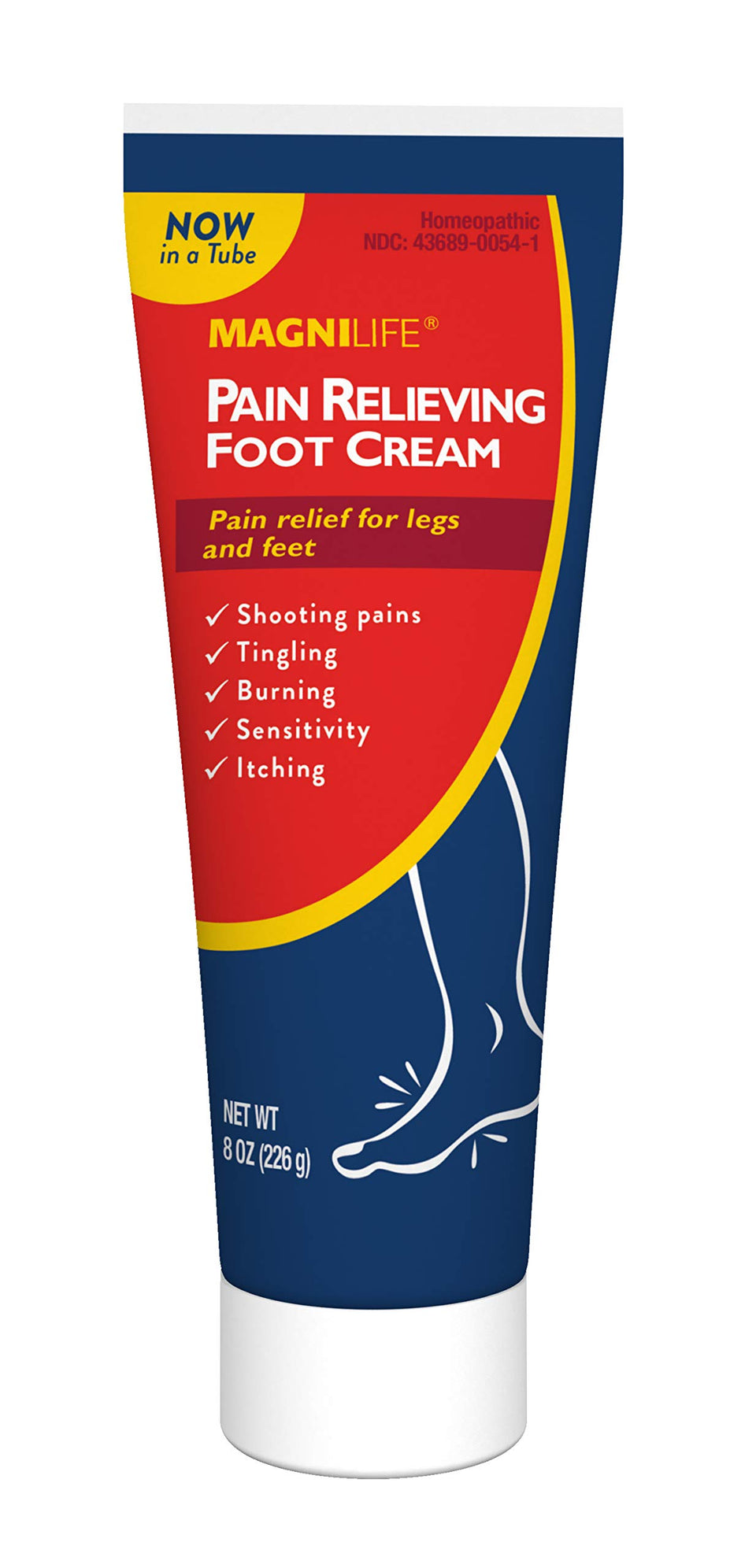 MagniLife pain-relieving foot cream tube 8 oz soothing foot discomfort