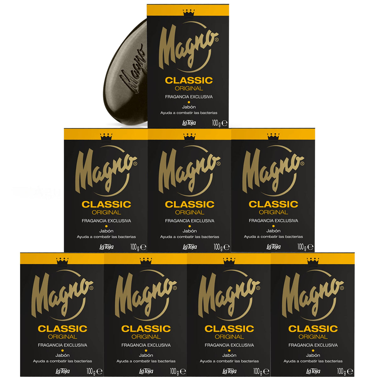 Magno Soap La Toja 3.5 oz hero closeup shows creamy lather.