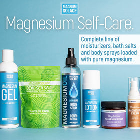 Magnum Solace magnesium cream pairing shown with bath soak