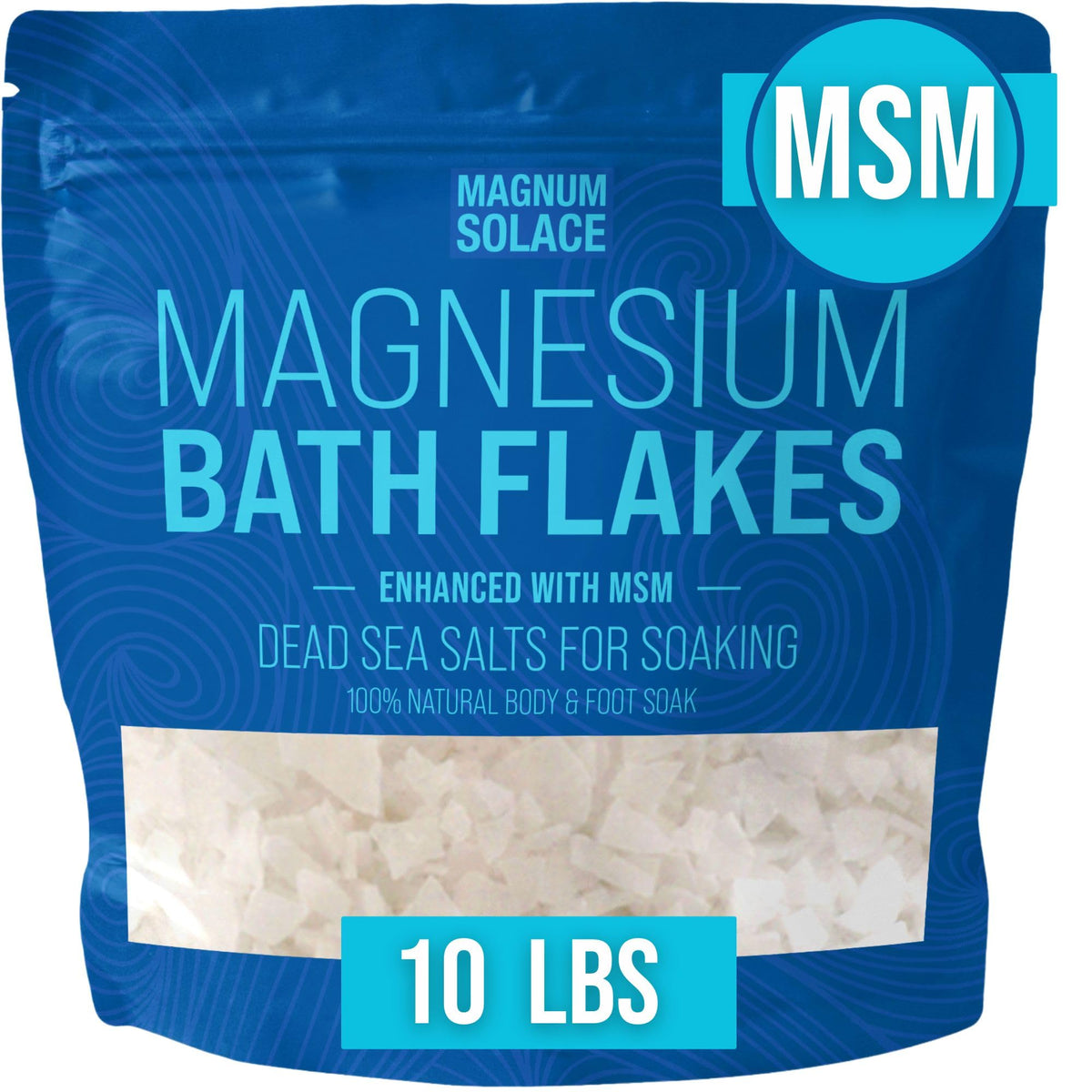 Magnum Solace magnesium flakes for a soothing MSM-enhanced bath