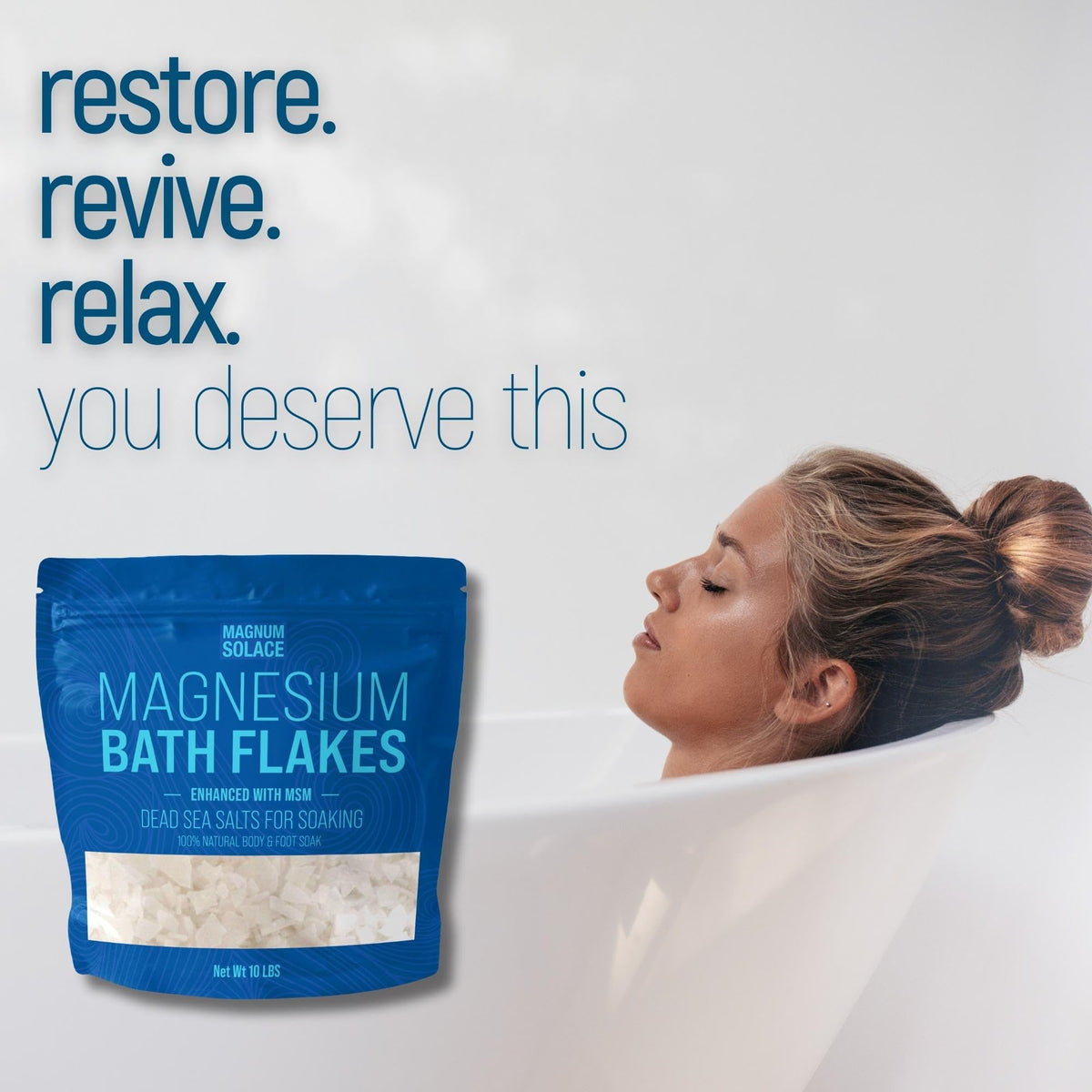 Magnum Solace night-time soak recommended 1-2 times weekly for relaxation