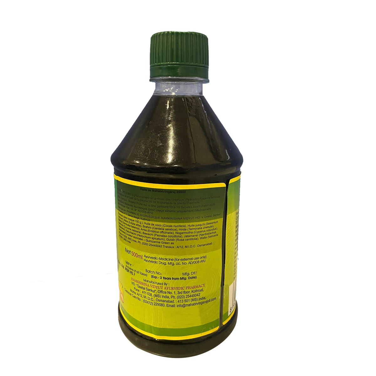 Mahabhringaraj Oil on hair showing healthy shine and easy manageability.