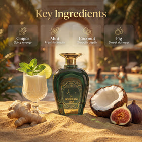 Mahajan Desperado Eden label detail with gold embossing, hinting at upscale packaging.