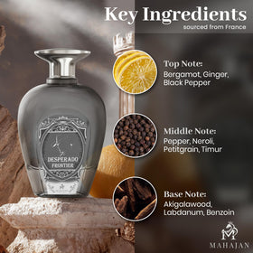 Mahajan Desperado Frontier packaging highlights premium presentation ideal for gifting.