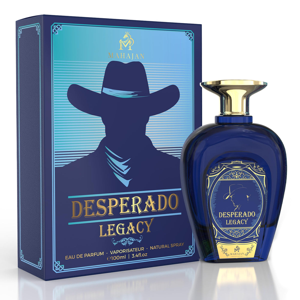 Front view of Legacy bottle signals luxury perfumery for men.