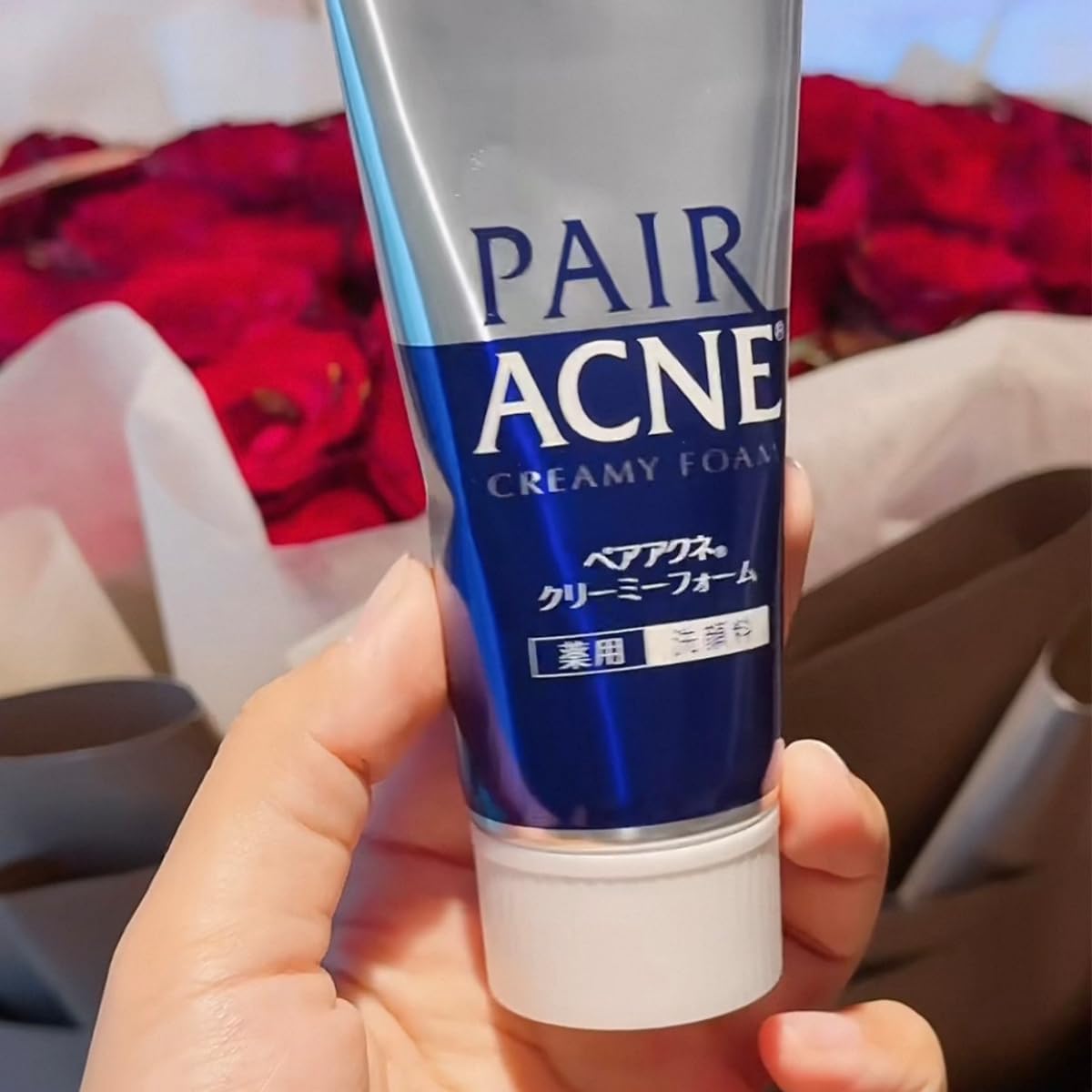 MAIDO JAPAN Lion Pair Ance Creamy Foam Cleanser with soybean extract visual for hydration cues.