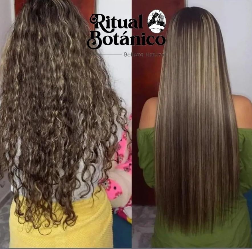 Shiny, frizz-free hair after treatment close-up