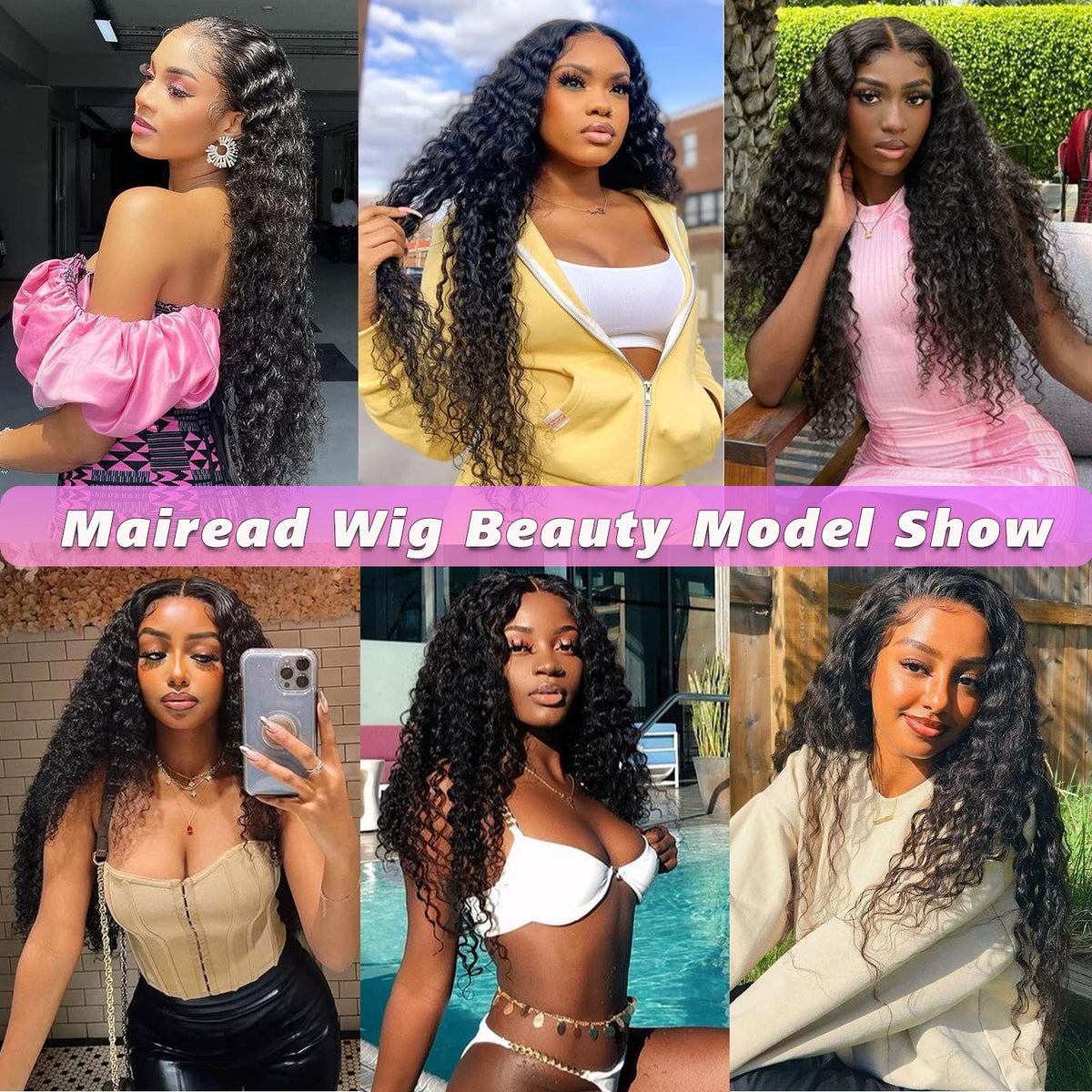 Mairead heat-resistant synthetic fiber wig styled with gentle waves up to 356°F