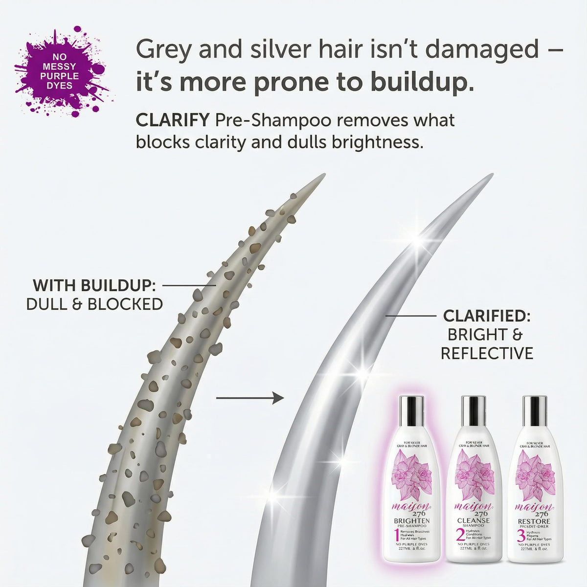 Maison 276 CLARIFY pre-shampoo application being applied for gentle reset