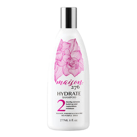Maison 276 HYDRATE shampoo bottle; gentle, sulfate-free cleanse for grey hair.