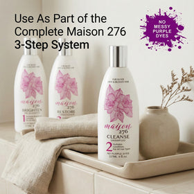 Maison 276 HYDRATE shampoo grey hair; suitable for all textures from fine to curly.