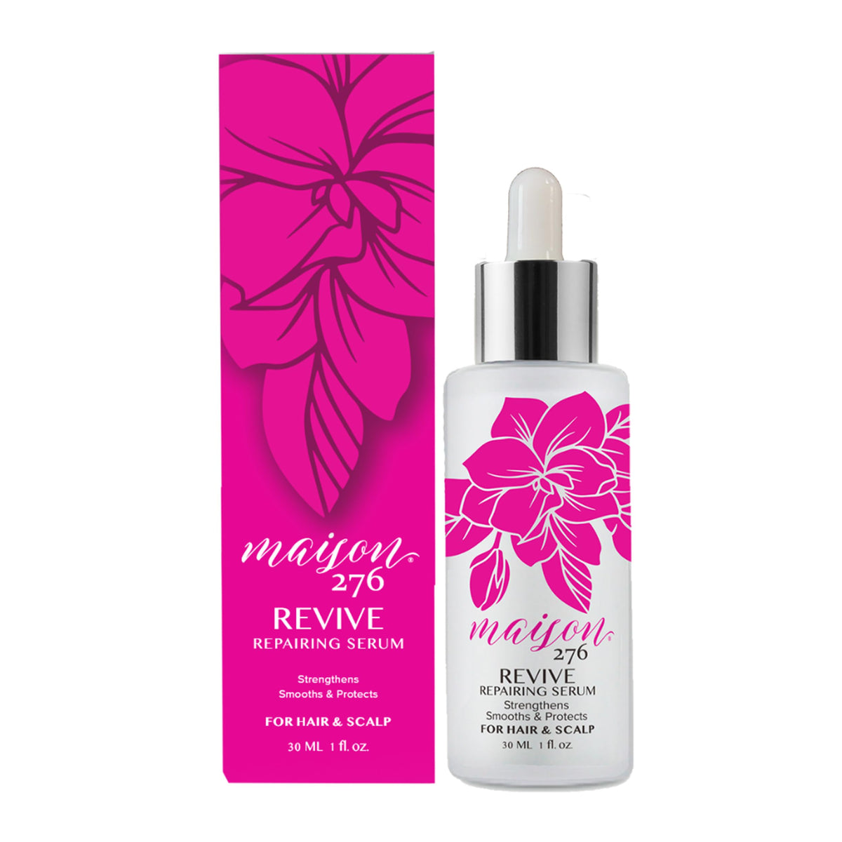 Maison 276 Revive repairing serum bottle for daily scalp and hair care.