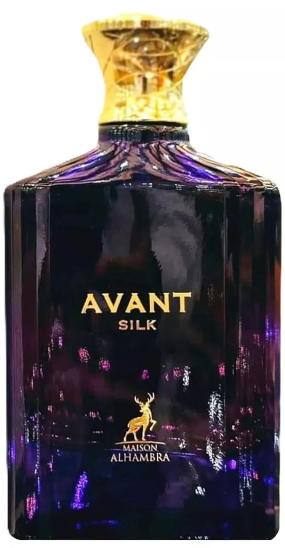 Maison Alhambra Avant Silk bottle close-up highlighting premium design for everyday luxury.