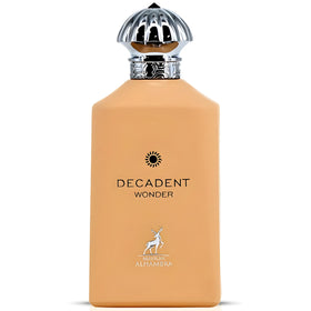 Maison Alhambra Decadent Wonder bottle and box, perfect for gifting with refined style.